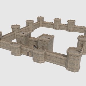 ready castle tower wall model