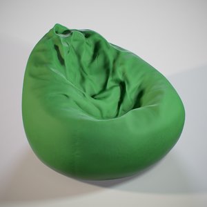 3D pbr customizable beanbag model