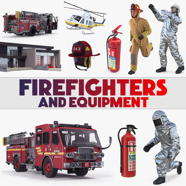 FirefightersandEquipmentCollectionmb3dmo