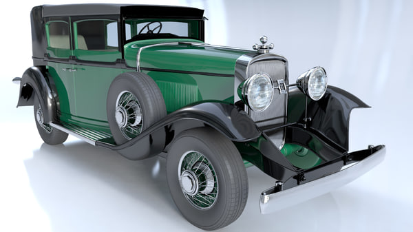 modelo 3d 1928 Cadillac Sedan V-8 (auto de Al Capone) - TurboSquid 830516