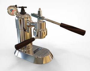 3D lever coffee machine model