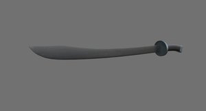 3D dao sword weapon