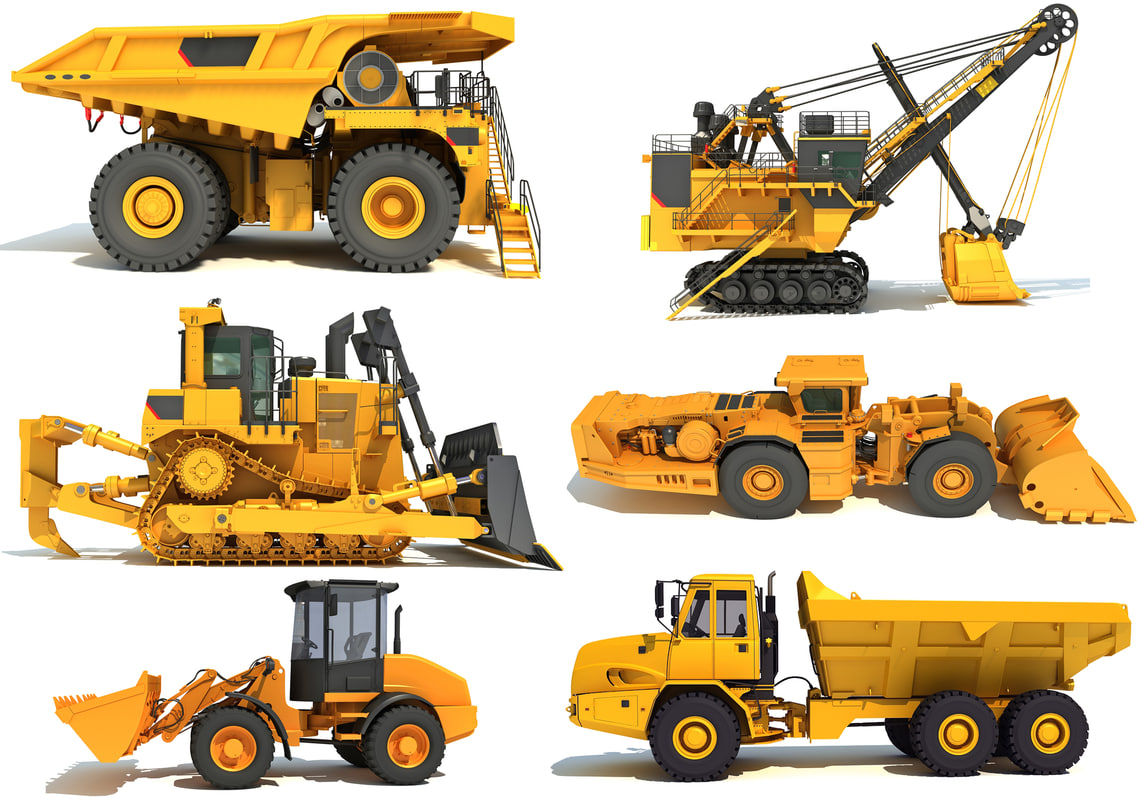 Heavy construction machinery 3D model TurboSquid 1258639