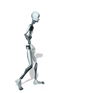 Male walking slope floor