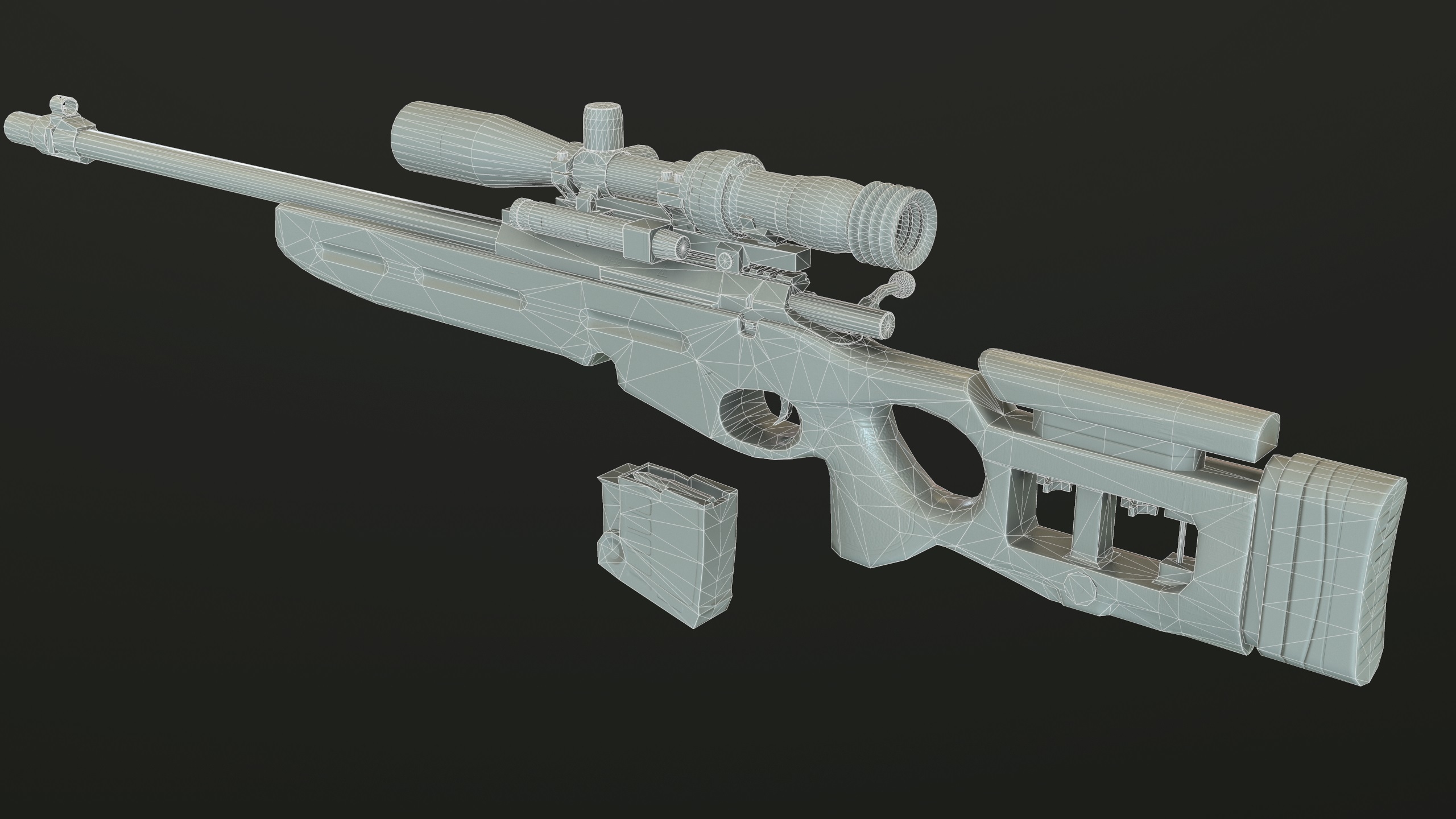 Sv-98 Sniper Rifle 3d Max