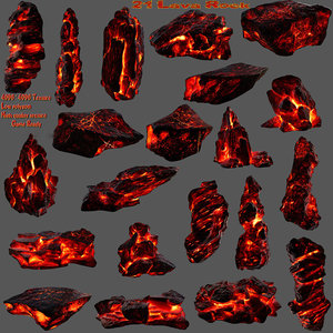3D lava rock