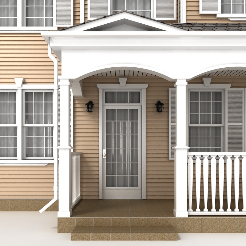 3d twostory house siding