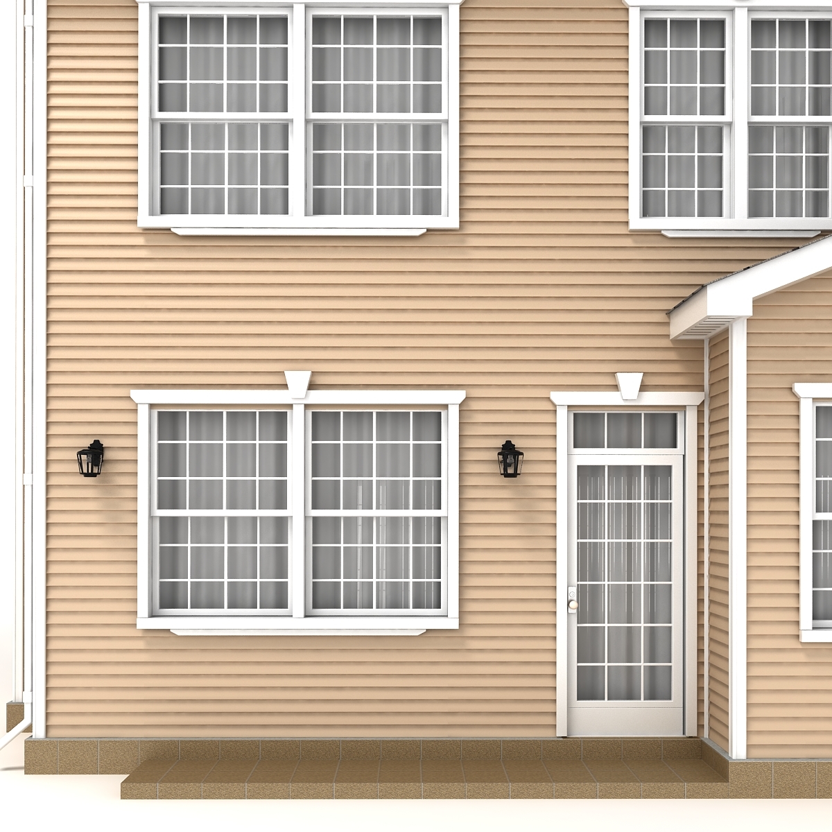 3d twostory house siding