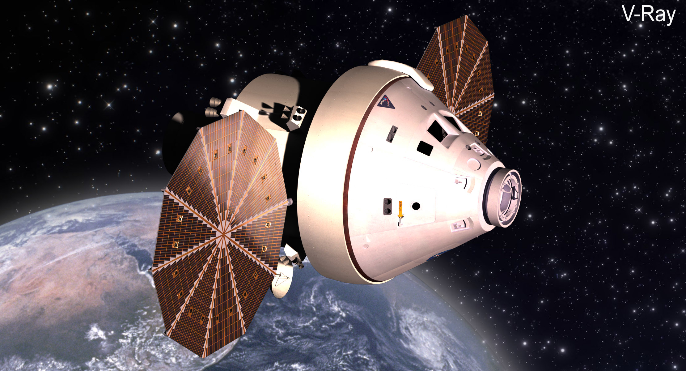 orion space capsule 3d model