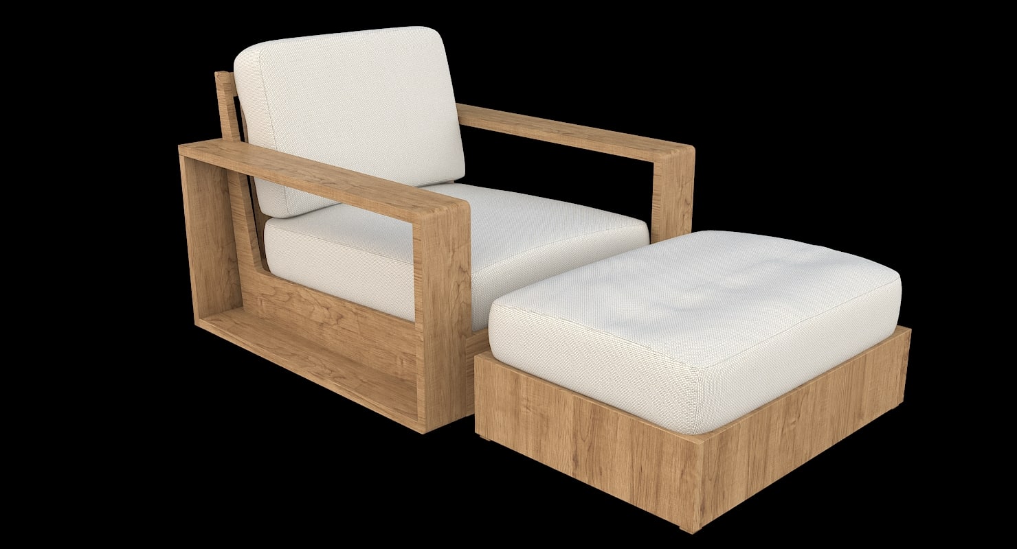 Poolside lounge chair 3D TurboSquid 1255081