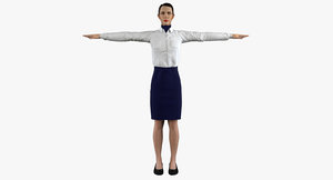 stewardess - 3D model