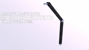 3D microphone stand model