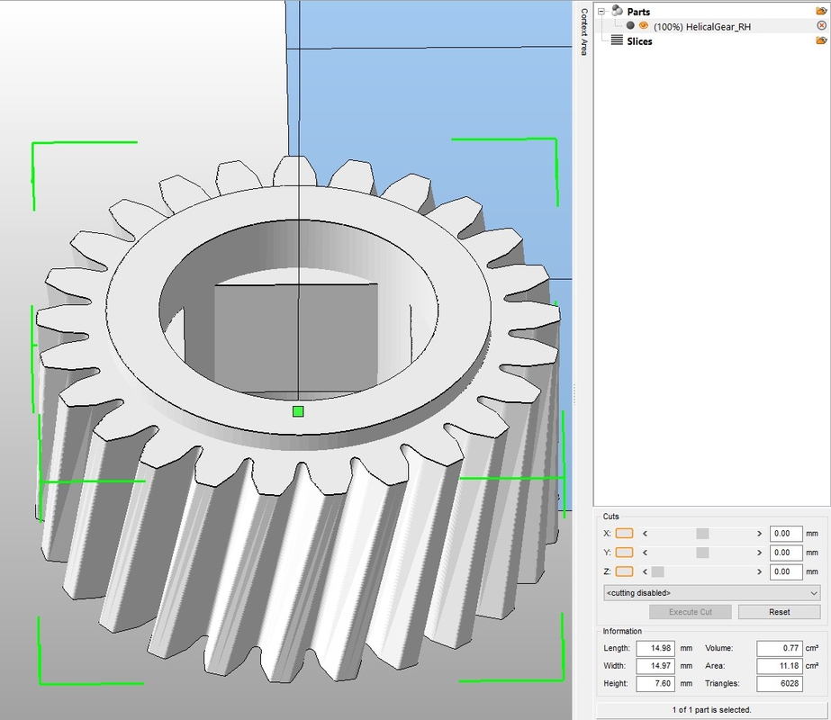 helical gear print 3d obj