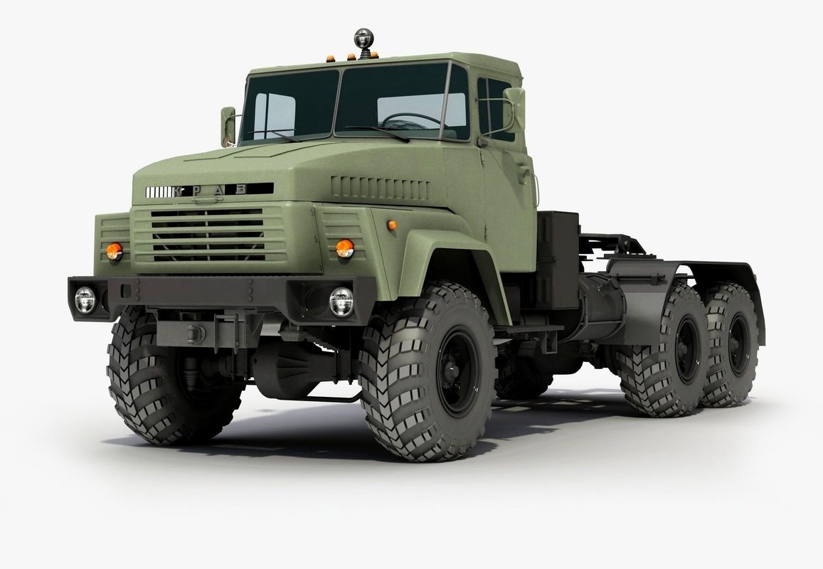 3d ukrainian military trucks kraz model