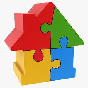 house puzzle 3d model