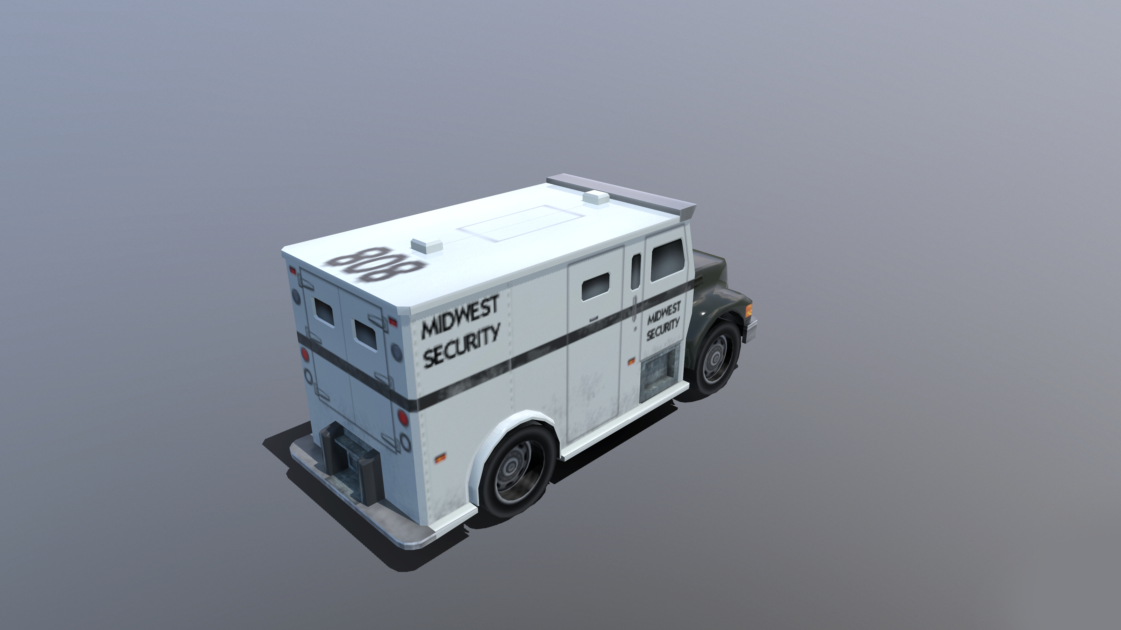 modern armored truck 3d model