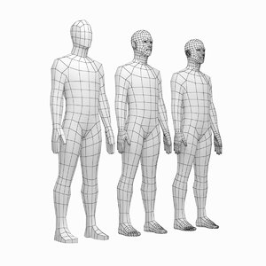 3D mesh male body rest