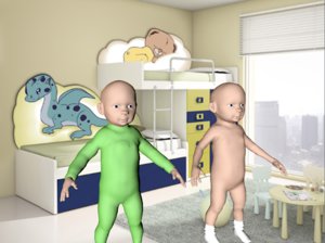 3D baby boy model