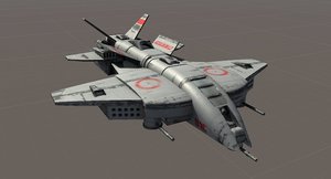 sci-fi aircraft 3d model