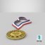 3D olympic style medal gold