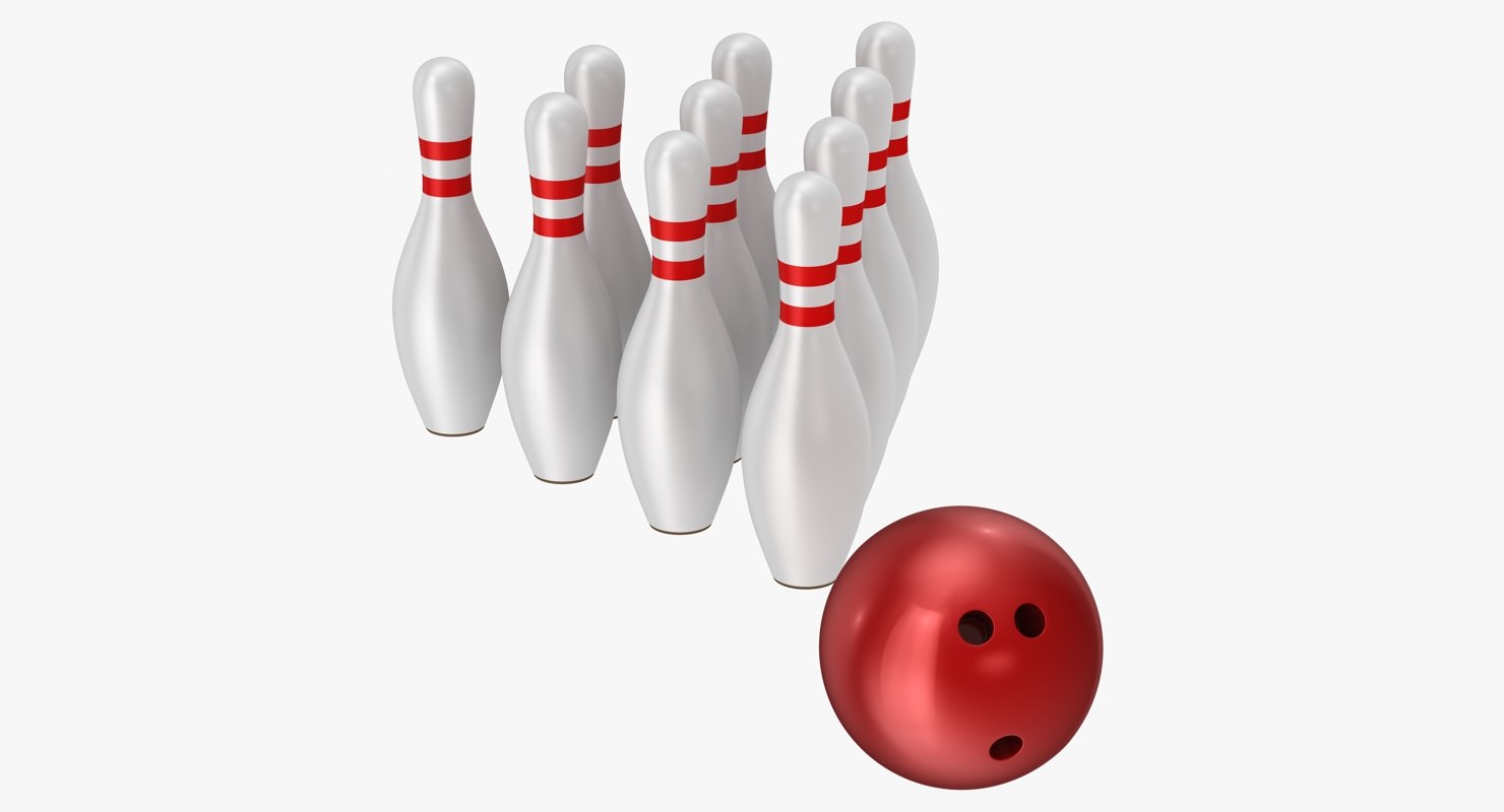 3D model bowling ball pins - TurboSquid 1166425. 