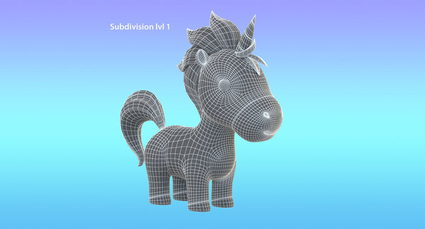 Cute Cartoon Unicorn 3D Model - TurboSquid 1247402