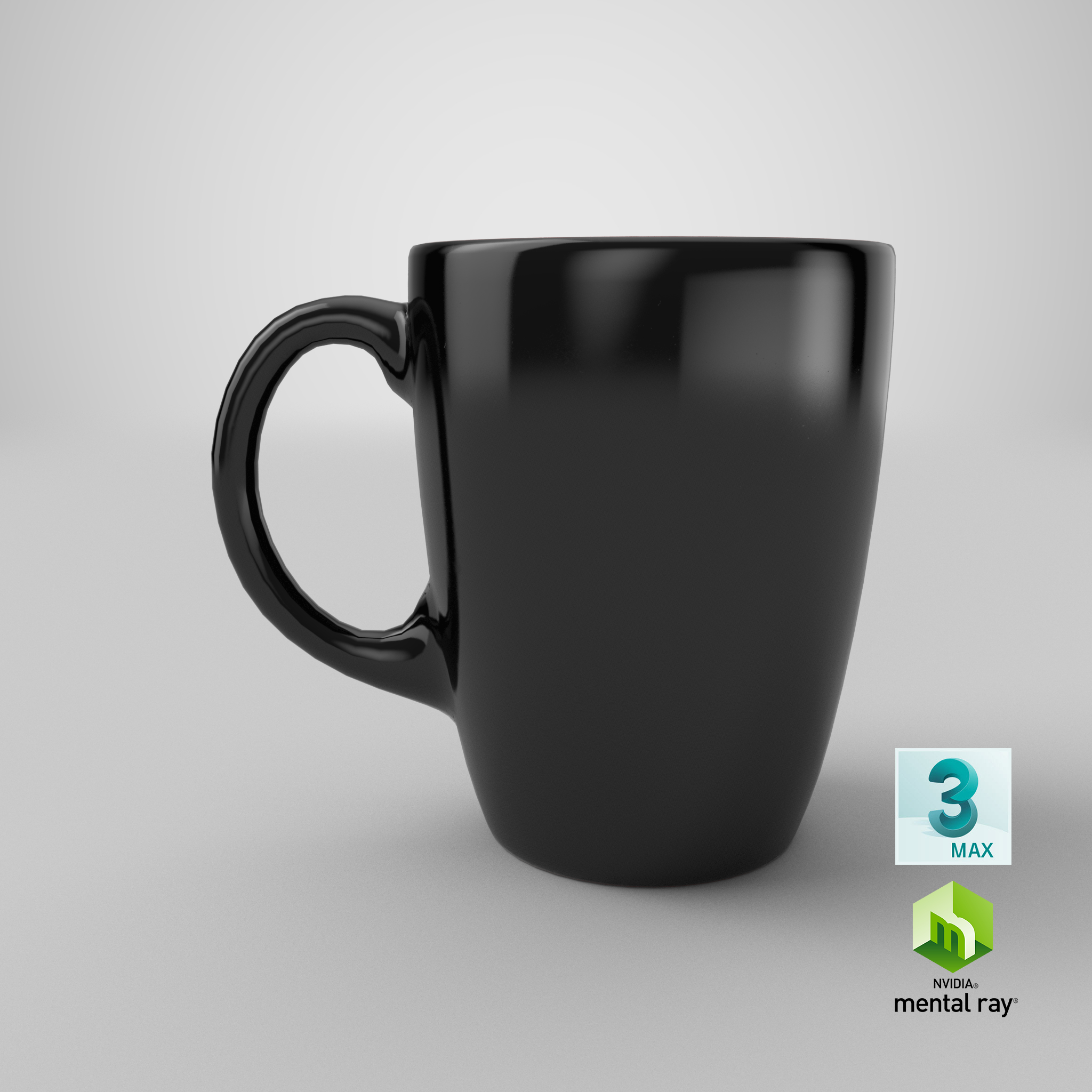 促销咖啡杯样机01黑色3d模型
