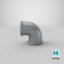 galvanized steel pipe fitting 3D