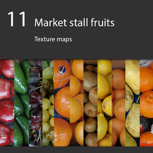 Market stall fruits collection