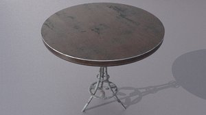3D old scratchy table model