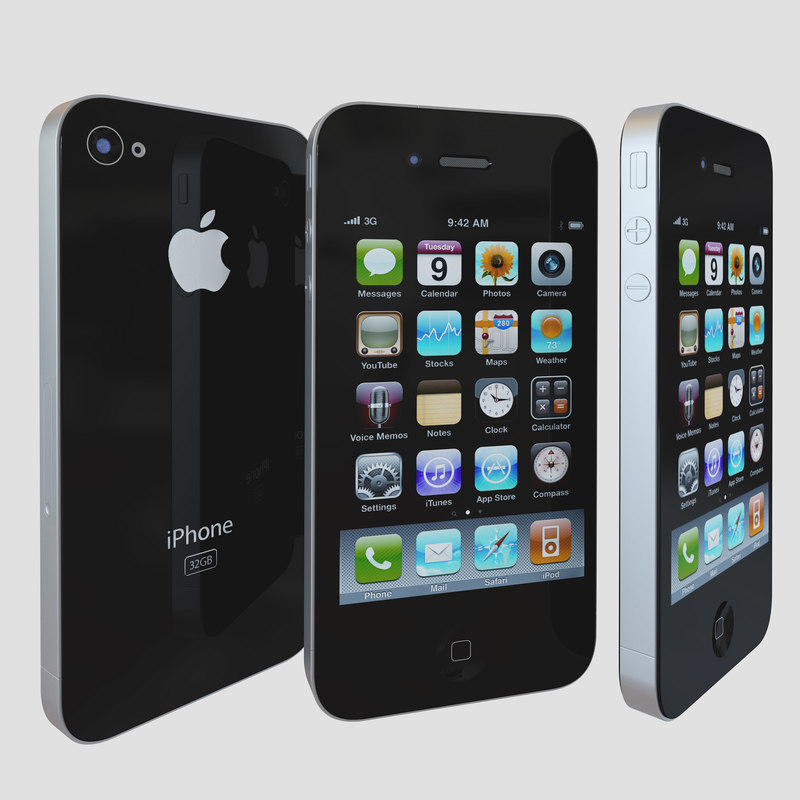 iphone phone 4 3d model