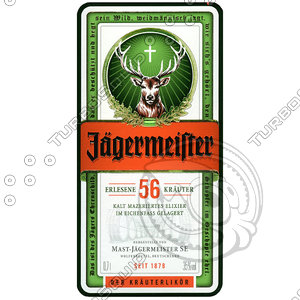 Jagermeister labels and  blueprint
