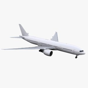 3D model 777-200 aircraft generic