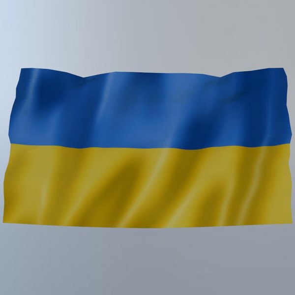 flag ukraine 3d model