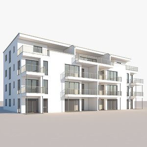 3D model apartment building
