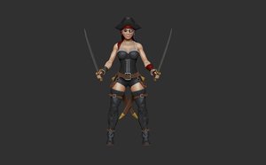 pirate girl 3D