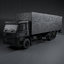 3d model of 6x2 delivery truck