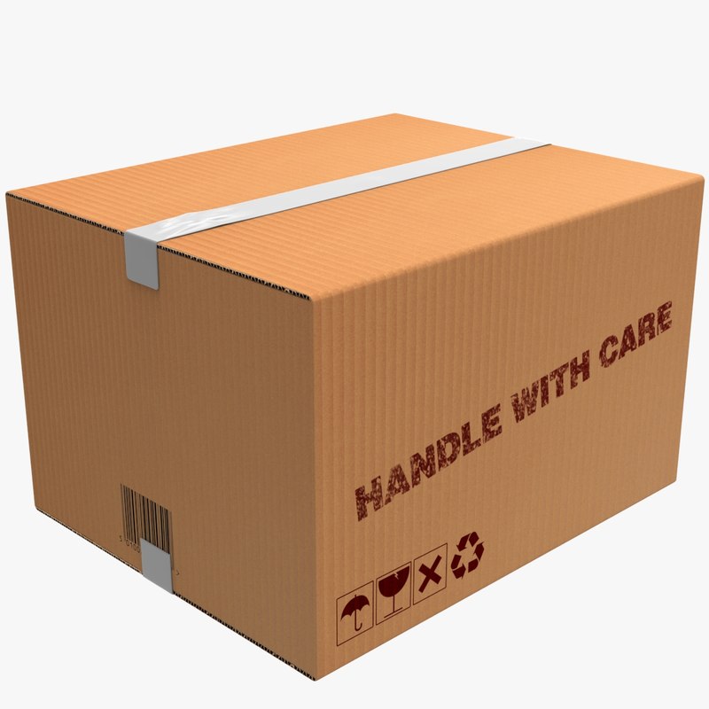 3d model cardboard box