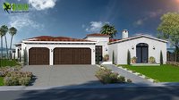 3D Modern House Exterior Design by Yantram Architectural Design studio Paris