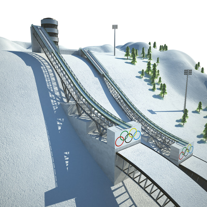 Ski jumping center 3D model TurboSquid 1225147