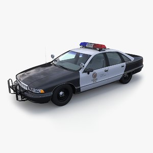 lapd chevrolet caprice police car 3d max
