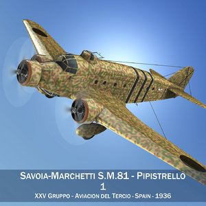 3ds savoia-marchetti sm 81 bomber