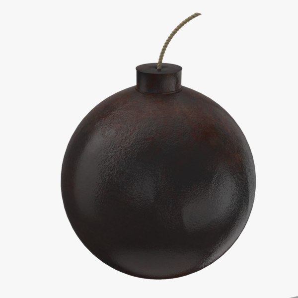 3D model rusty bomb fuse