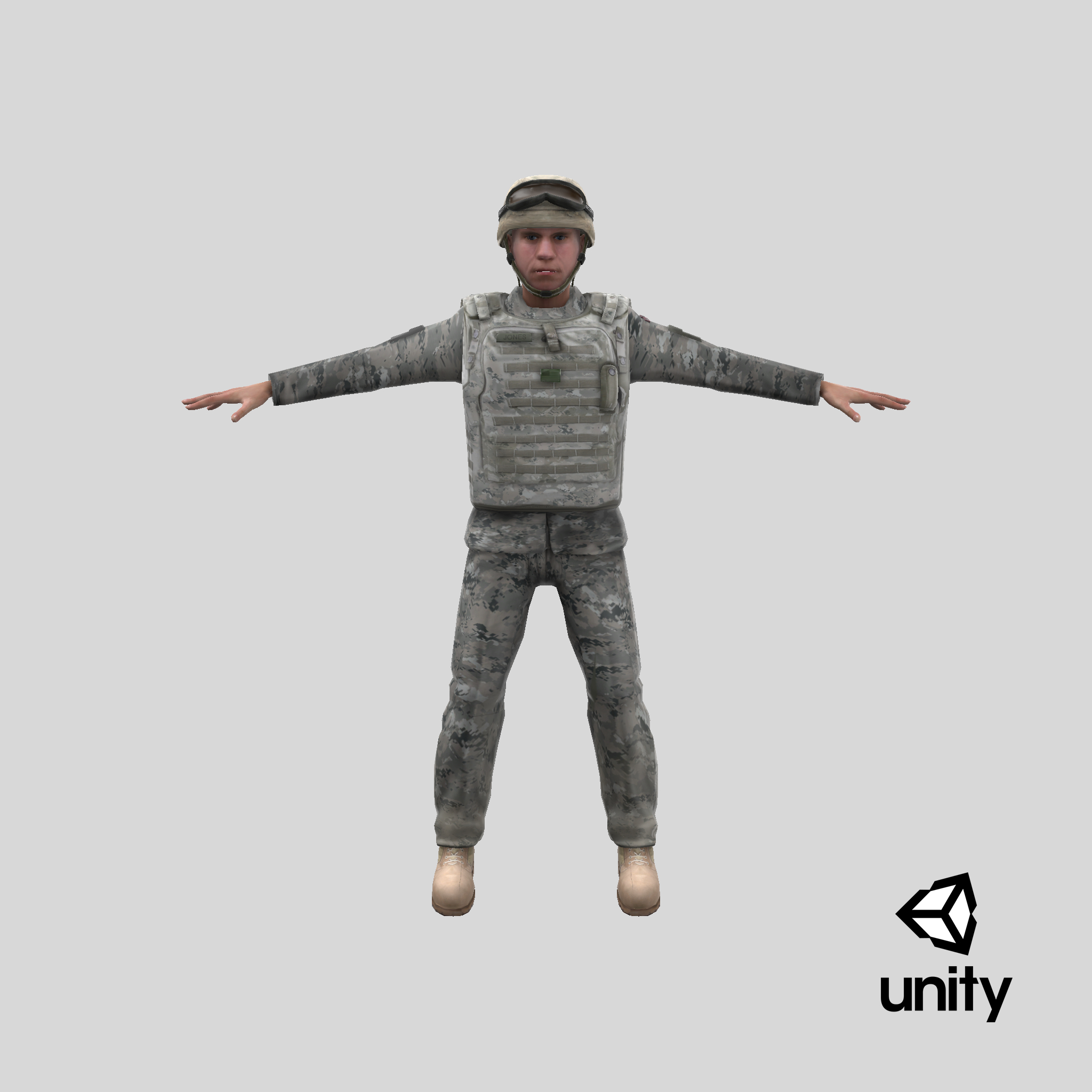 3d army soldier model