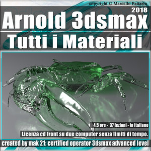 002_Arnold Tutti i Materiali 3ds max 2018 Volume 2.0 Cd Front