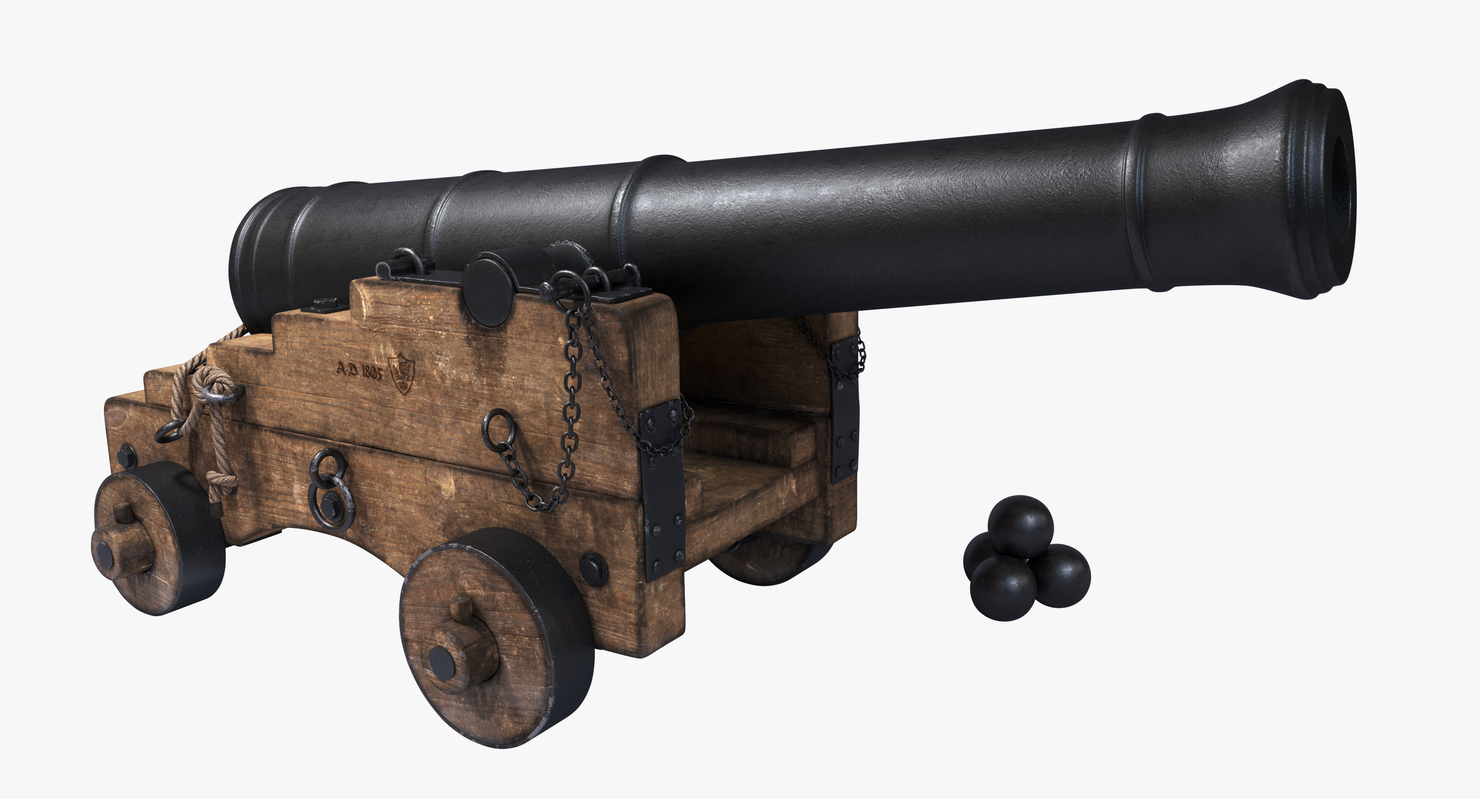 3d model Cannon ww1