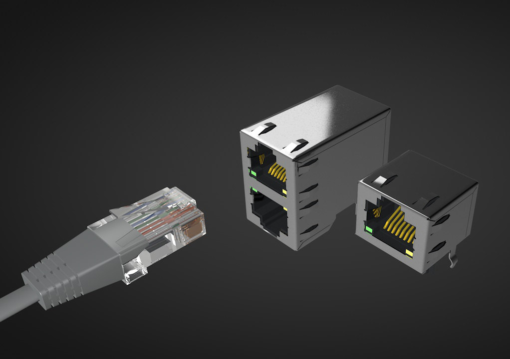 3D connector rj45 f model TurboSquid 1247334