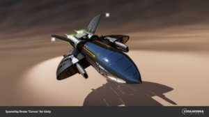 spaceship drone 3d model