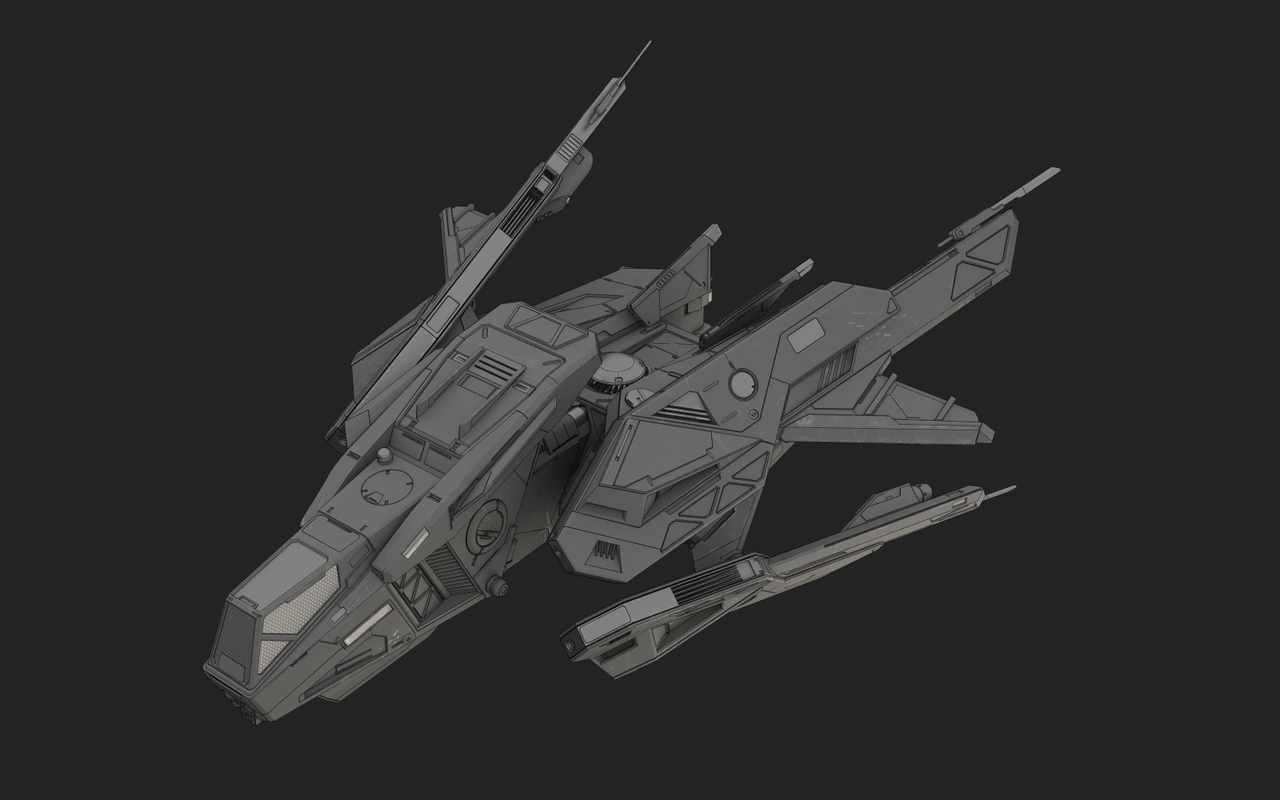 3d model space fighter