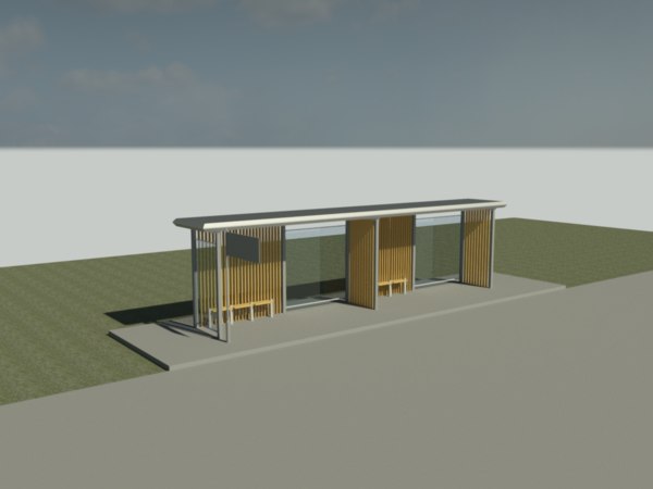 Building Revit Family tram stop buss